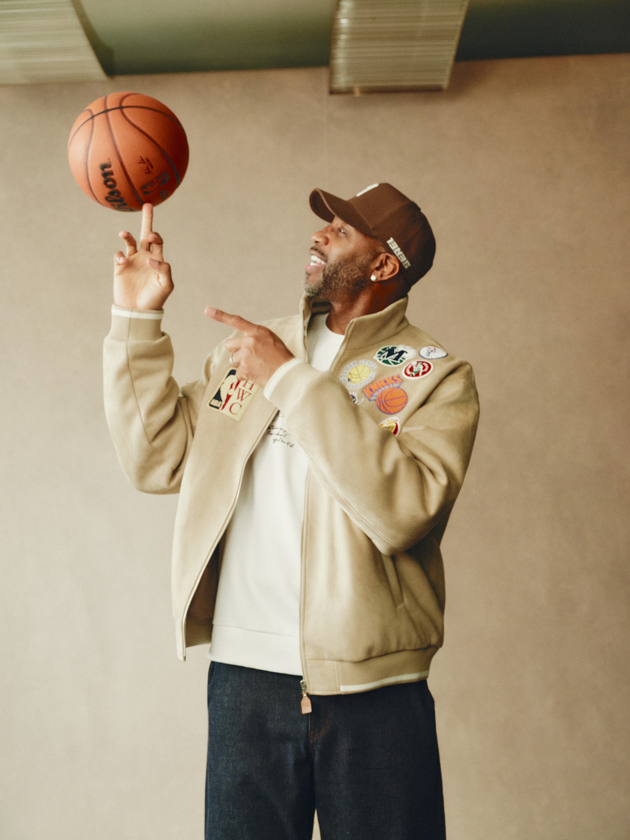 【NBA联名薄羽绒服】杰克琼斯冬季男装新款廓形外套刺绣休闲通勤